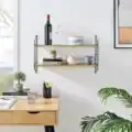2 Tier Bracket Accent Shelf (11) Floating Bracket Farmhouse Two-Tier Wall Shelf