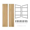 2 Tier Bracket Accent Shelf (9) Floating Bracket Farmhouse Two-Tier Wall Shelf