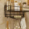 wall mounted storage rack with soap holder