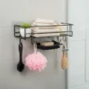 multipurpose wall shelf with hooks