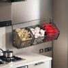 adhesive wall basket for kitchen and bathroom