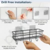 wall mounted storage rack no drill