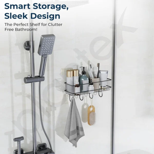 Multipurpose Bathroom Shelf | Wall Mounted Storage Rack for Kitchen & Bathroom