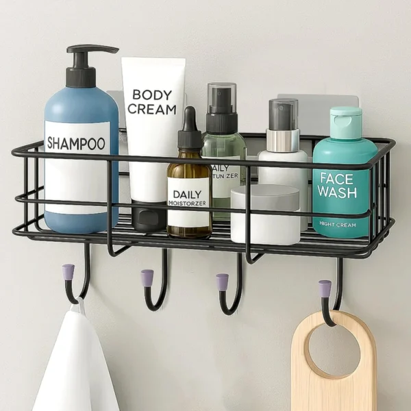 self adhesive multipurpose bathroom shelf