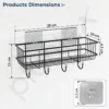 Multipurpose Bathroom Shelf | Wall Mounted Storage Rack for Kitchen & Bathroom