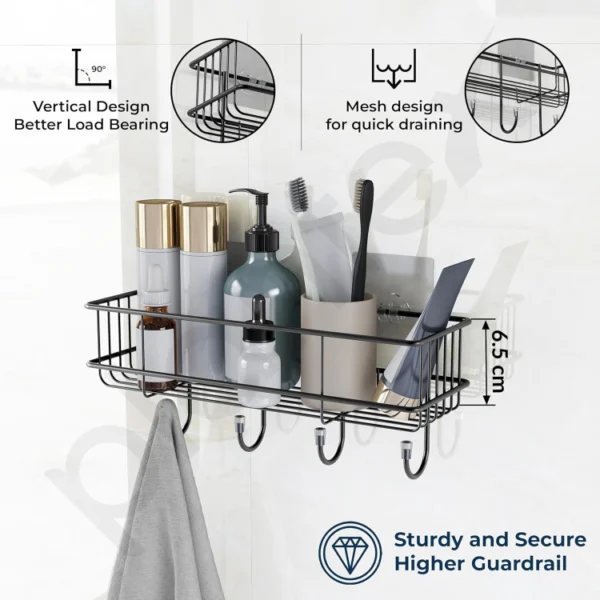 self adhesive multipurpose bathroom shelf