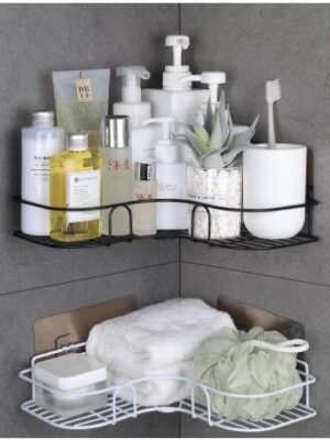 self adhesive bathroom organizer shelf