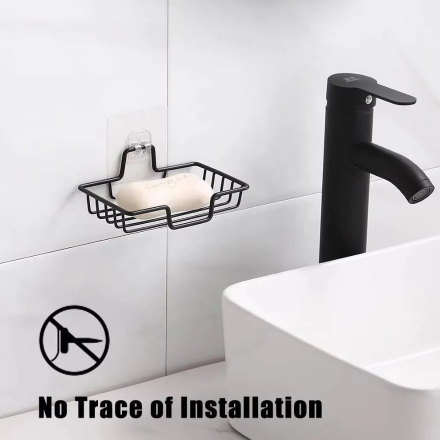 adhesive soap holder for kitchen and bathroom