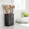 wall mounted cutlery holder with drainage