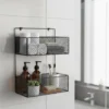 wall mounted iron shelf rack for home storage