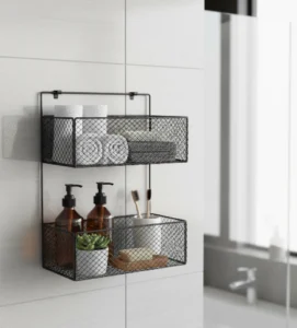 wall mounted iron shelf rack for home storage