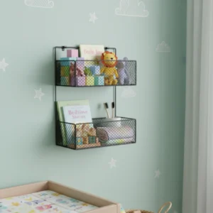 2 layer wall mounted shelf rack for kitchen and bathroom