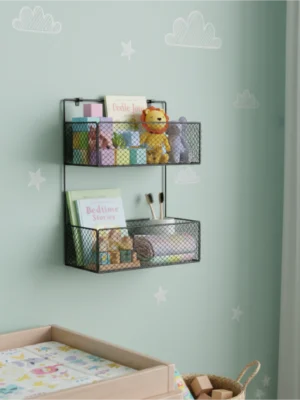 2 layer wall mounted shelf rack for kitchen and bathroom