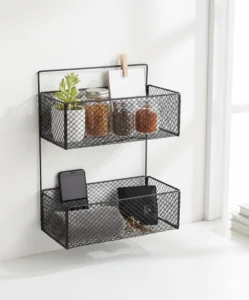 wall mounted iron shelf rack for home storage