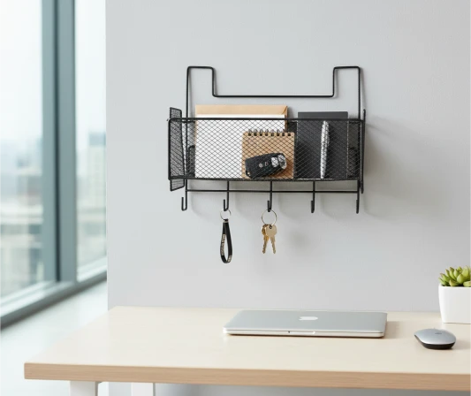 NEW MESH RACK (4) bathroom wall storage baskets