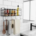 TOWEL RACK (13) bathroom rack with towel holder and hooks