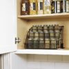 expandable 2 tier iron spice rack kitchen organizer adjustable metal shelf