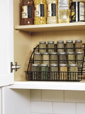 expandable 2 tier iron spice rack kitchen organizer adjustable metal shelf