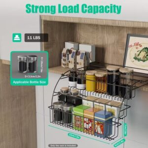 expandable 2 tier iron spice rack kitchen organizer adjustable metal shelf