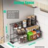 expandable 2 tier iron spice rack kitchen organizer adjustable metal shelf