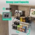 expandable 2 tier iron spice rack kitchen organizer adjustable metal shelf