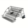 expandable 2 tier iron spice rack kitchen organizer adjustable metal shelf