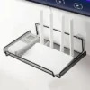 wall mounted router shelf with adhesive hook